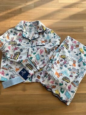 NWT Roller Rabbit x Target Girl's Long Sleeves and Pants Pajama Set, Size XS